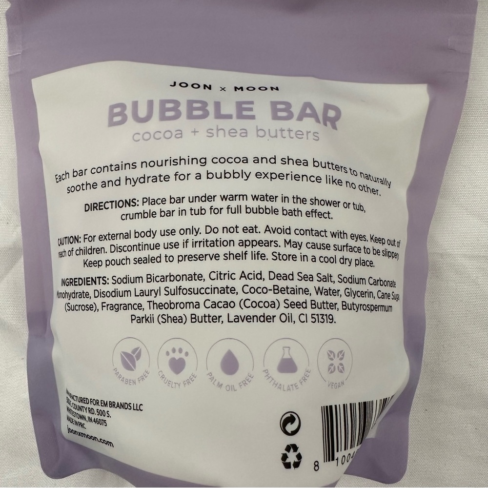 Joon x Moon Lavender Bubble Bar 5.29 oz – New Sealed - Picture 4 of 4